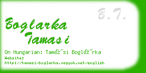 boglarka tamasi business card